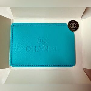 Chanel Teal Mirror w Cardholder NEW in Box Mirror SEALED